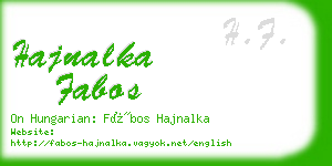 hajnalka fabos business card